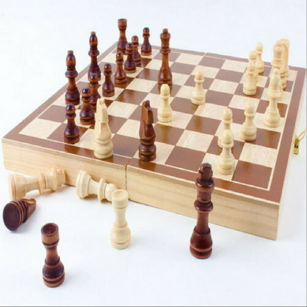 Original Wooden Burned Magnetic Chess Renowned Producent 27 x 27 cm